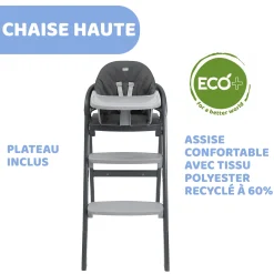 Chaises Hautes Évolutives*Chicco Chaise haute Crescendo Up de Etna Black Re-Lux