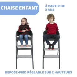 Chaises Hautes Évolutives*Chicco Chaise haute Crescendo Up de Etna Black Re-Lux