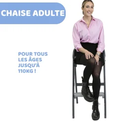 Chaises Hautes Évolutives*Chicco Chaise haute Crescendo Up de Etna Black Re-Lux