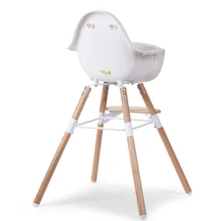 Chaises Hautes Évolutives*Childhome Chaise haute Evolu 2 + arceau de Naturel/Blanc