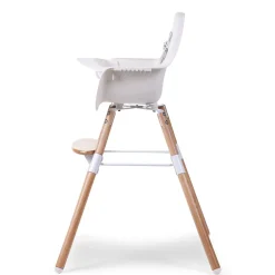 Chaises Hautes Évolutives*Childhome Chaise haute Evolu 2 + arceau de Naturel/Blanc