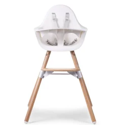 Chaises Hautes Évolutives*Childhome Chaise haute Evolu 2 + arceau de Naturel/Blanc
