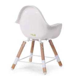 Chaises Hautes Évolutives*Childhome Chaise haute Evolu 2 + arceau de Naturel/Blanc