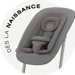 Balancelles|Chaises Hautes Évolutives*CYBEX Chaise haute Lemo 4-en-1 de Suede Grey