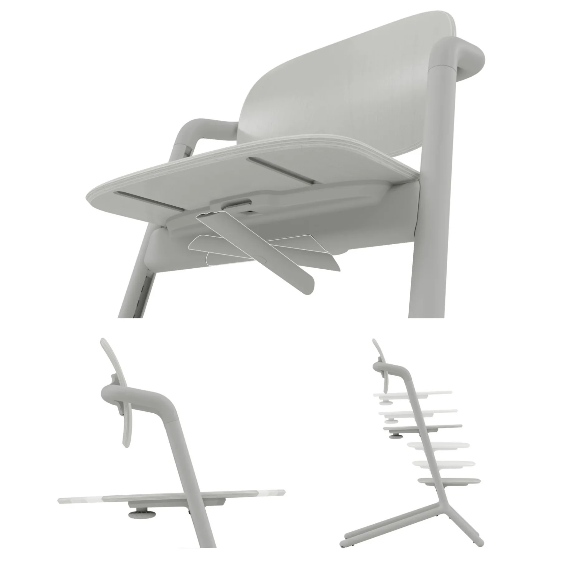 Balancelles|Chaises Hautes Évolutives*CYBEX Chaise haute Lemo 4-en-1 de Suede Grey