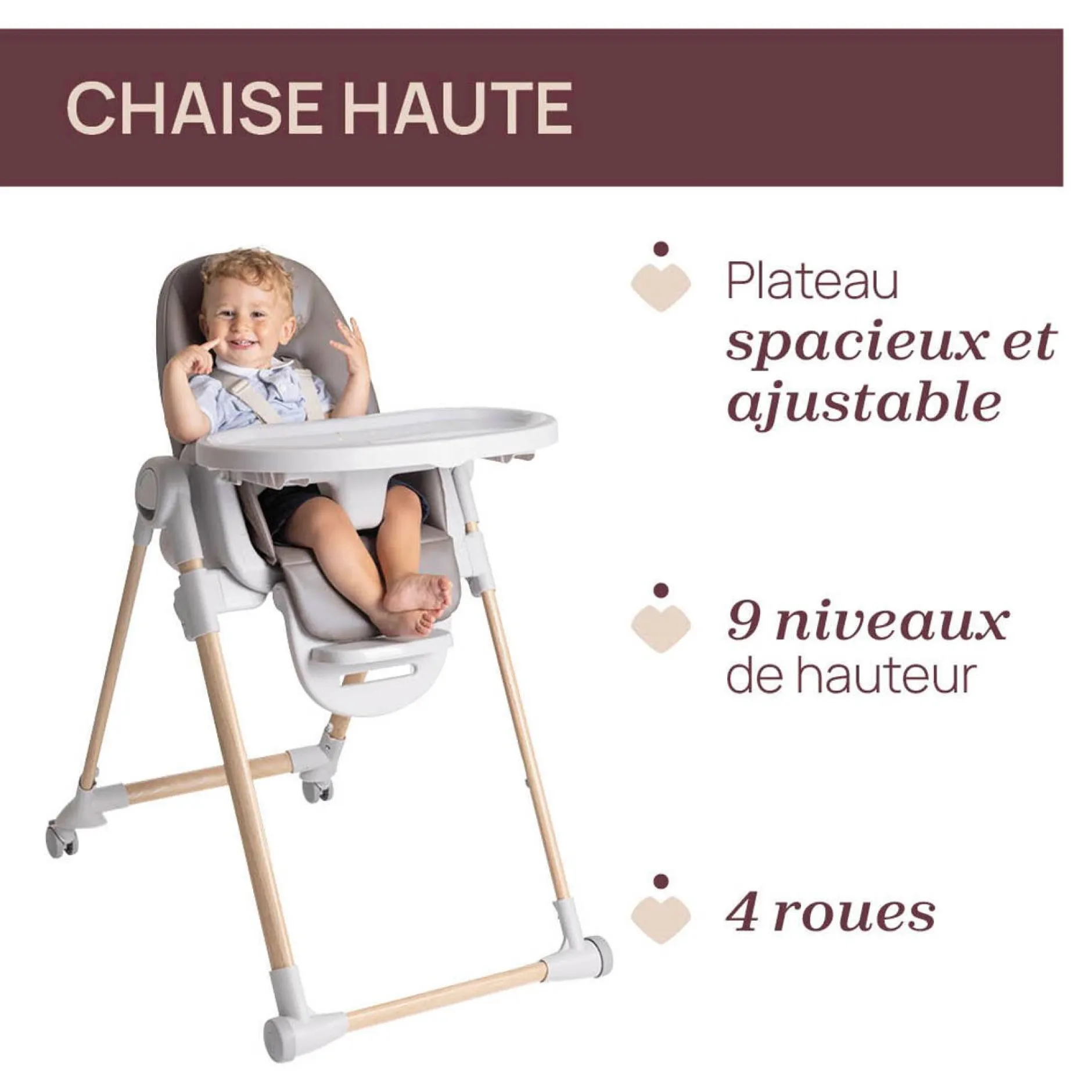 Chaises Hautes Évolutives*Chicco Chaise haute Polly Armonia de Scandinavian
