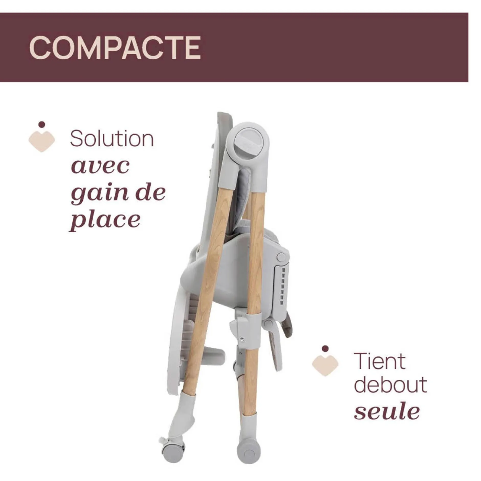 Chaises Hautes Évolutives*Chicco Chaise haute Polly Armonia de Steel