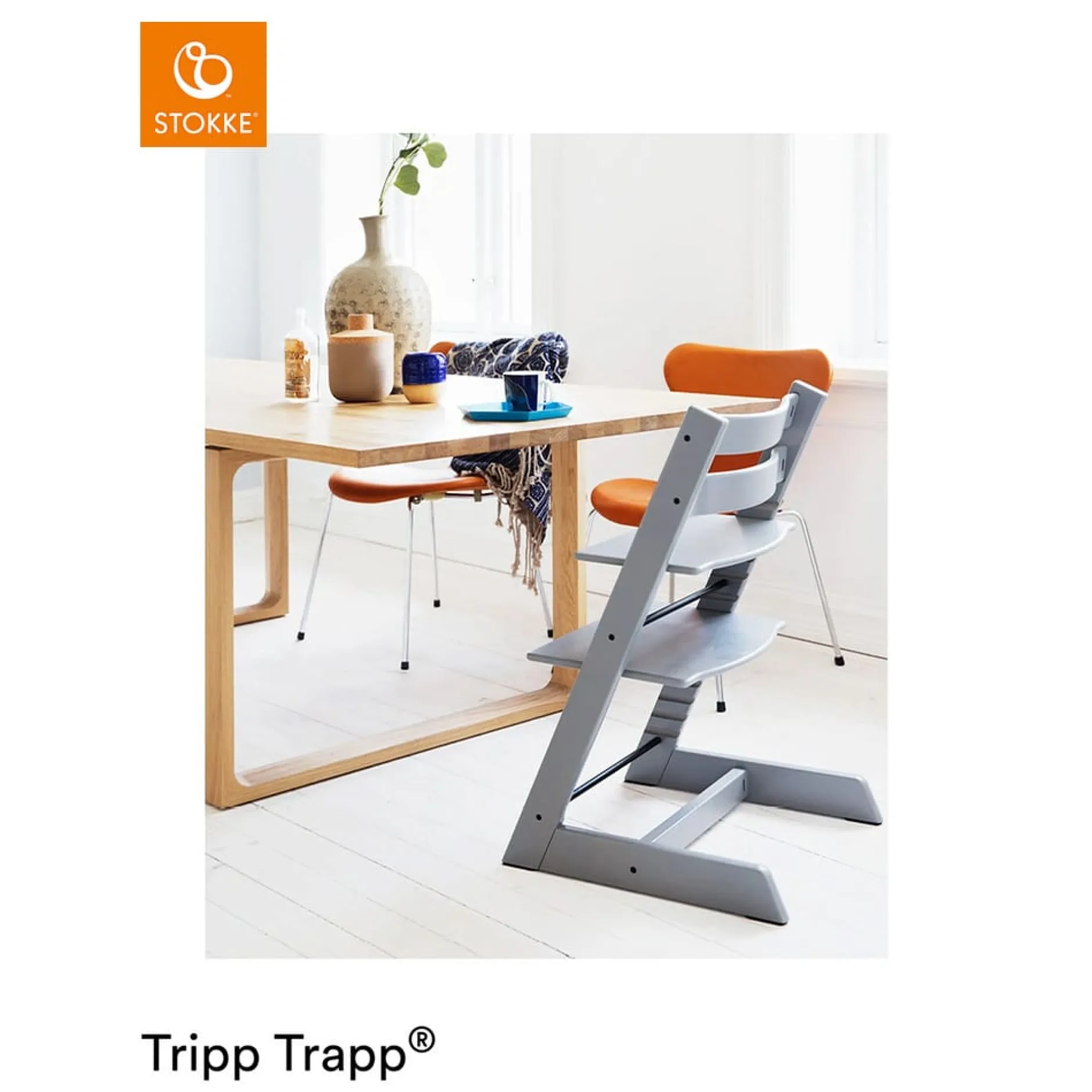 Chaises Hautes Évolutives*Stokke® Chaise haute Tripp Trapp® de Gris Tempête
