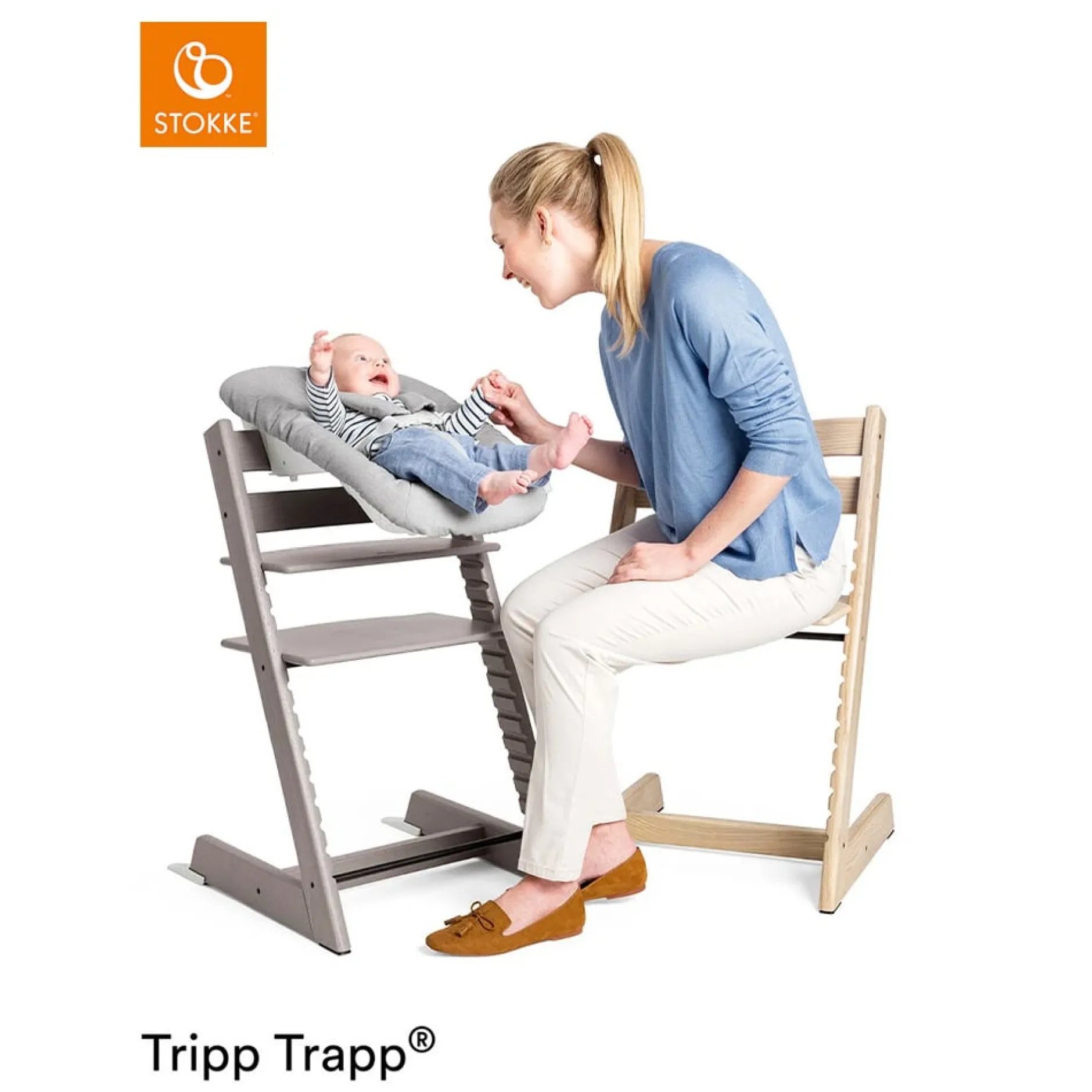Chaises Hautes Évolutives*Stokke® Chaise haute Tripp Trapp® de Gris Tempête