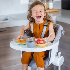 Chaises Hautes Réglables*Béaba Chaise haute Up & Down de Grey / White