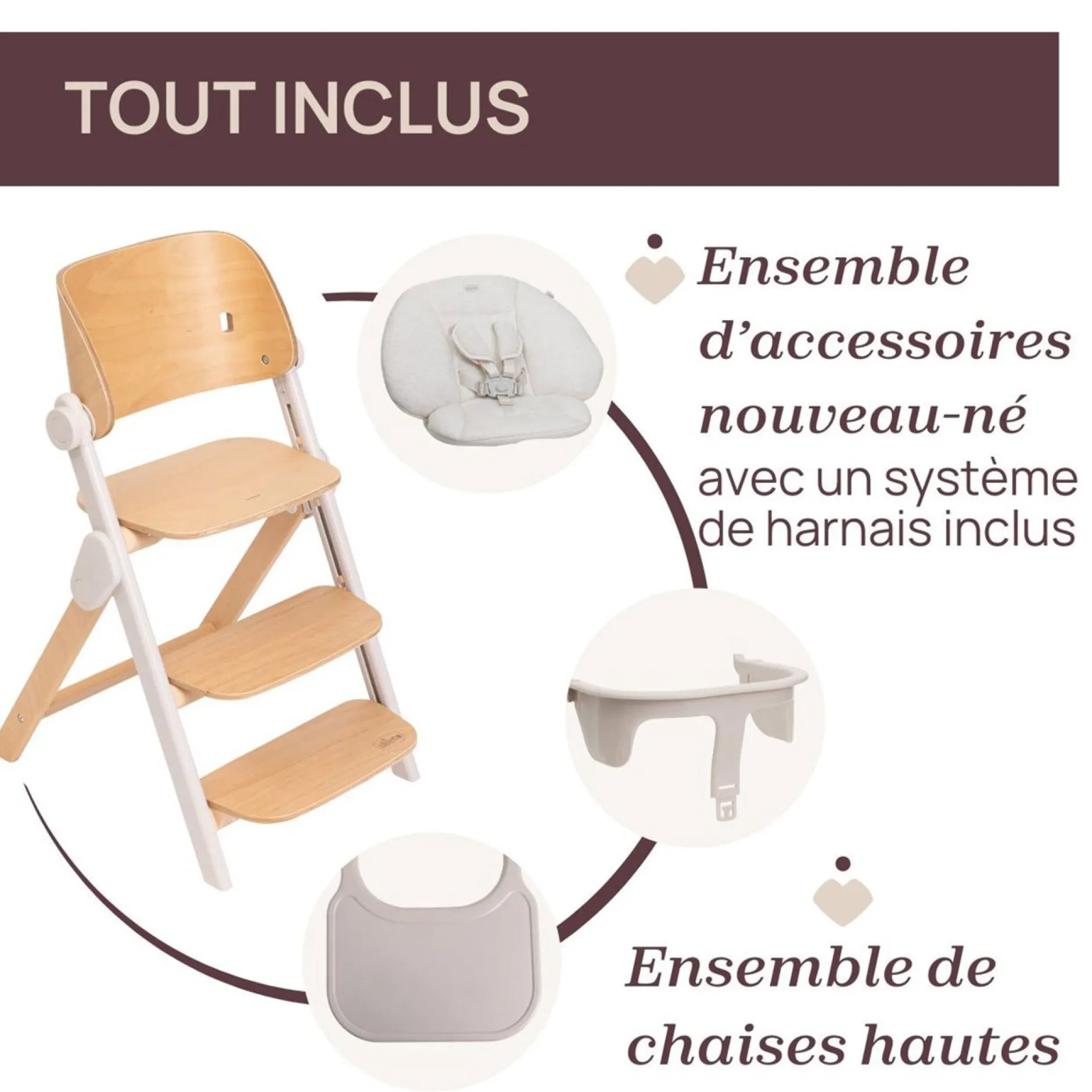 Chaises Hautes Évolutives*Chicco Chaise haute évolutive Meraviglia de Fossil