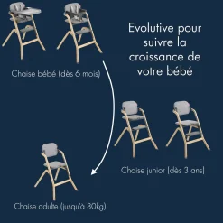 Chaises Hautes Évolutives*William Kent 1733 Chaise haute Wonder K de Gris