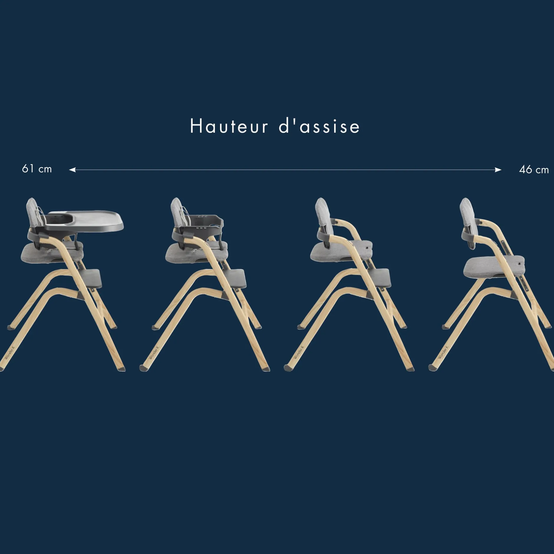 Chaises Hautes Évolutives*William Kent 1733 Chaise haute Wonder K de Gris