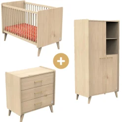 Commodes|Lits 70X140 Évolutifs* Chambre Arty : Lit 60x120 + Commode + Armoire de Sauthon Baby's Sweet Home