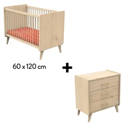 Commodes|Lits 60X120 Non Évolutifs* Chambre Arty Duo : Lit 60 x 120 cm + Commode de Sauthon Baby's Sweet Home