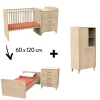 Ensembles Évolutifs* Chambre Arty Duo : Lit combiné 60 x 120 cm évolutif + Armoire de Sauthon Baby's Sweet Home