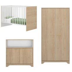 Lits 60X120 Non Évolutifs|Lits 60X120 Évolutifs* Chambre Elea : Lit 60 x 120 cm + Armoire + Commode de Galipette