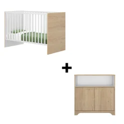 Lits 60X120 Non Évolutifs|Commodes* Chambre Elea Duo : Lit 60 x120 cm + Commode de Galipette