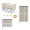 Commodes|Lits 70X140 Évolutifs* Chambre Hermione : Lit 70 x 140 cm + Armoire + Commode de Théo