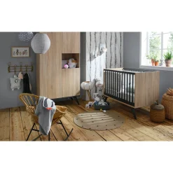 Lits 60X120 Non Évolutifs* Chambre New York : Lit 60x120 + armoire + commode de Sauthon Baby's Sweet Home