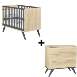 Lits 60X120 Non Évolutifs|Commodes* Chambre New York Duo : Lit 60 x 120 cm + Commode de Sauthon Baby's Sweet Home