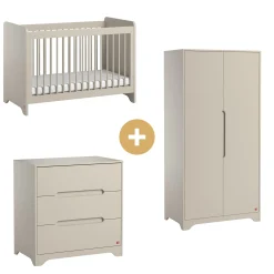 Commodes* Chambre Ova : Lit 60 x 120 cm + Armoire + Commode de Vox