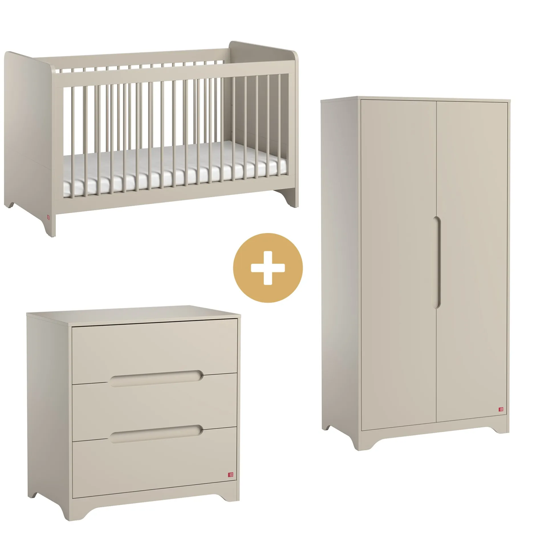 Commodes|Lits 70X140 Évolutifs* Chambre Ova : Lit 70 x 140 cm + Armoire + Commode de Vox