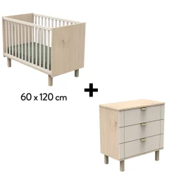 Commodes* Chambre Solène Duo : lit 60x120 + commode de Sauthon Baby's Sweet Home