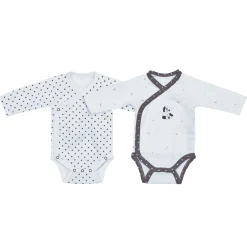 Bodies|Bodies*Sauthon Baby's Sweet Home Chao Chao Lot de 2 bodies Naissance de Blanc et Noir
