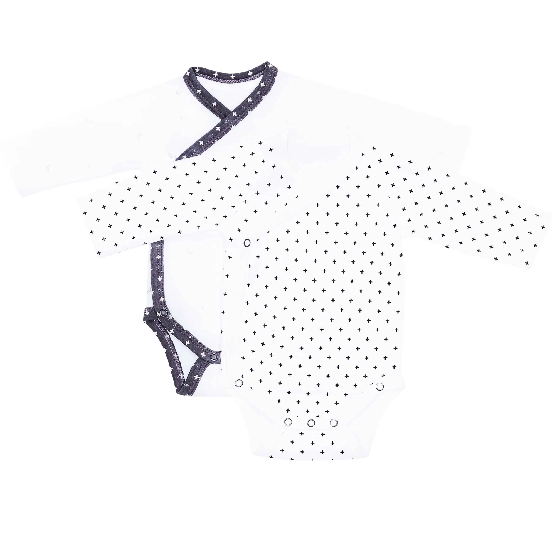 Bodies|Bodies*Sauthon Baby's Sweet Home Chao Chao Lot de 2 bodies Naissance de Blanc et Noir