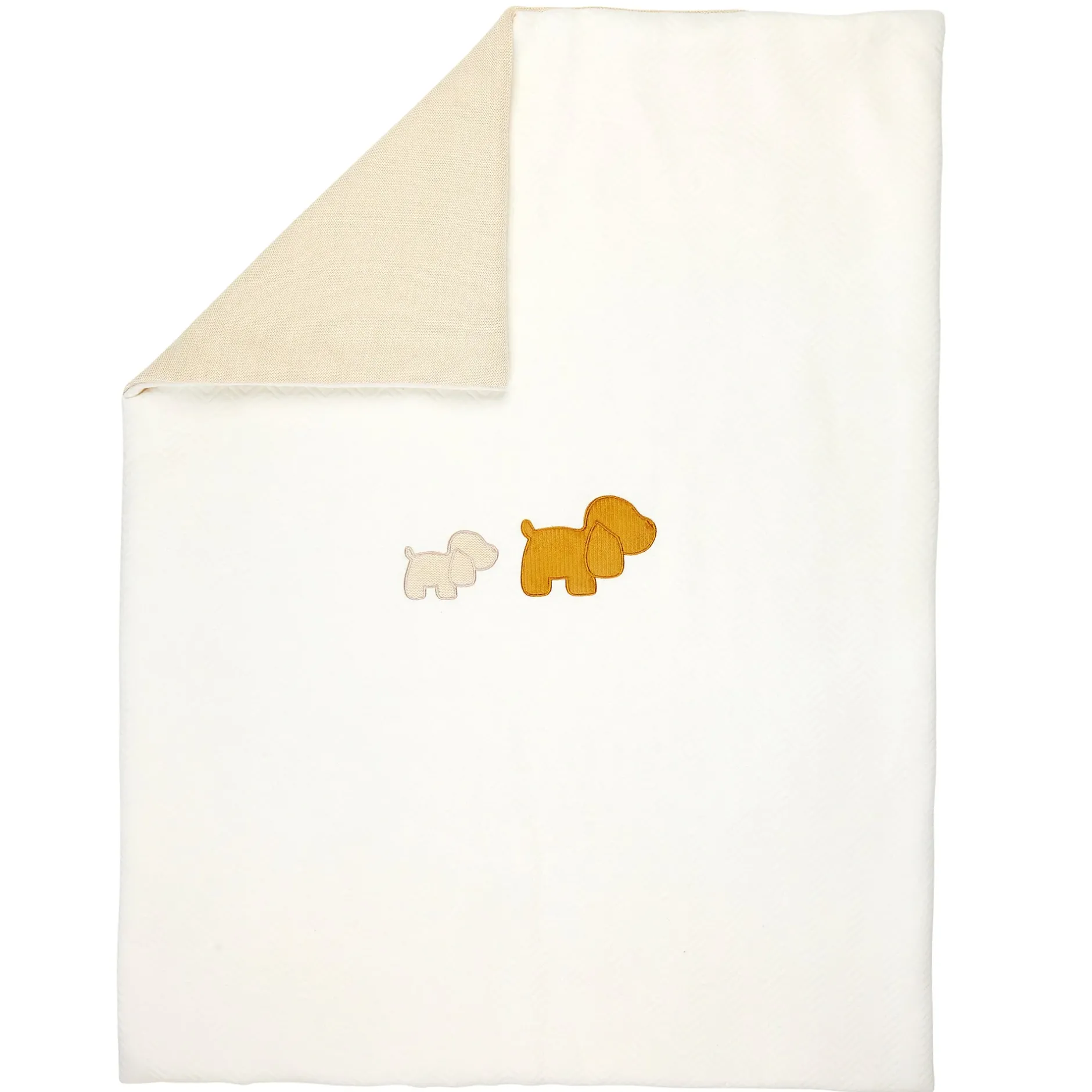 Couvertures*Nattou Charlie Plaid 75 x 100 cm de Jacquard Vanille