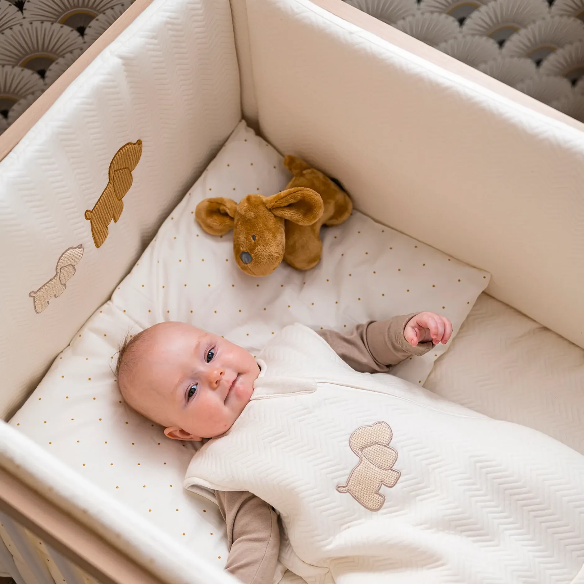 Tours De Lit|Gigoteuses & Nids D'Ange*Nattou Charlie Tour de lit 180 x 35 cm de Vanille