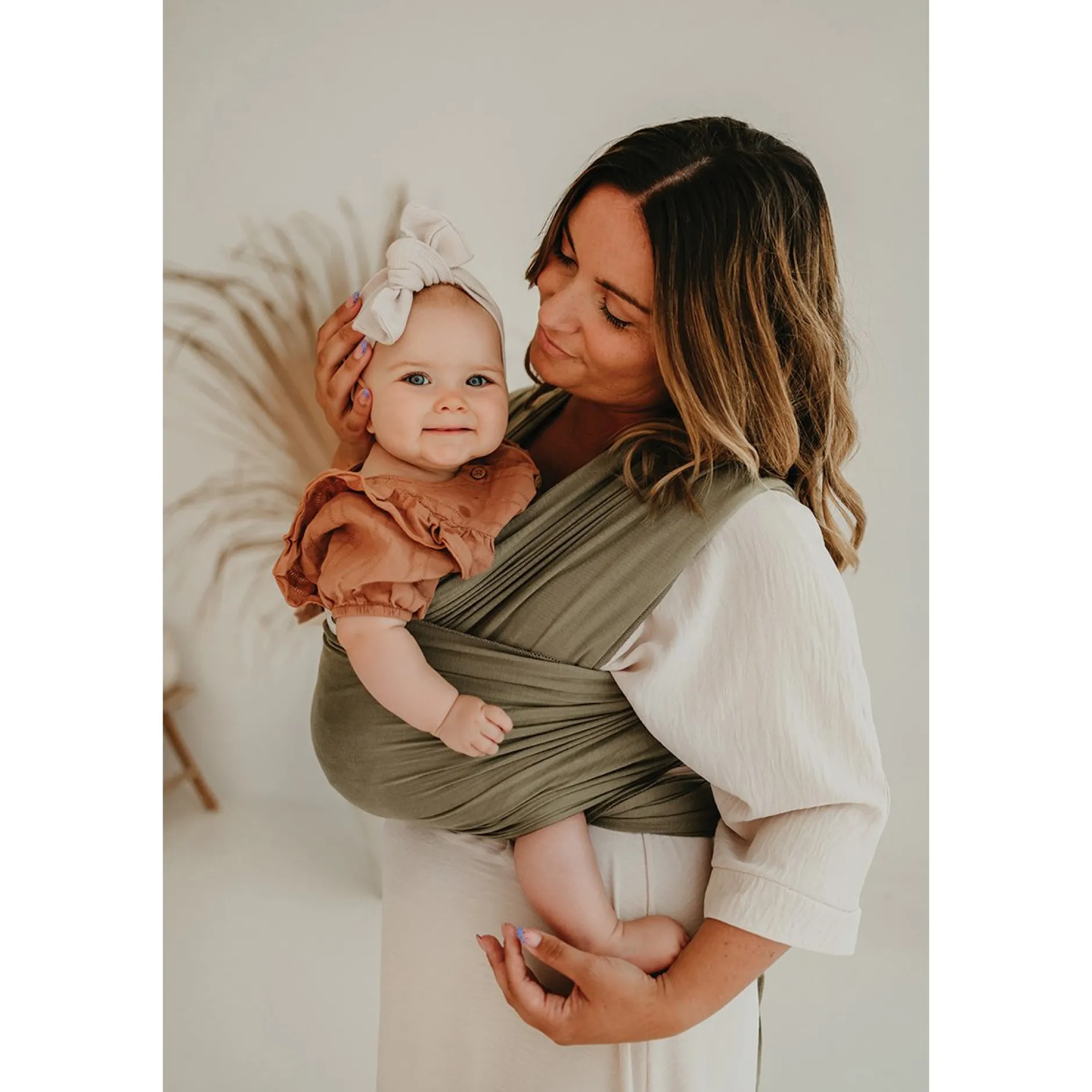 Écharpes De Portage|Tout Pour Vos Balades*Babylonia Écharpe de portage extensible Tricot-Slen bambou bio de Khaki