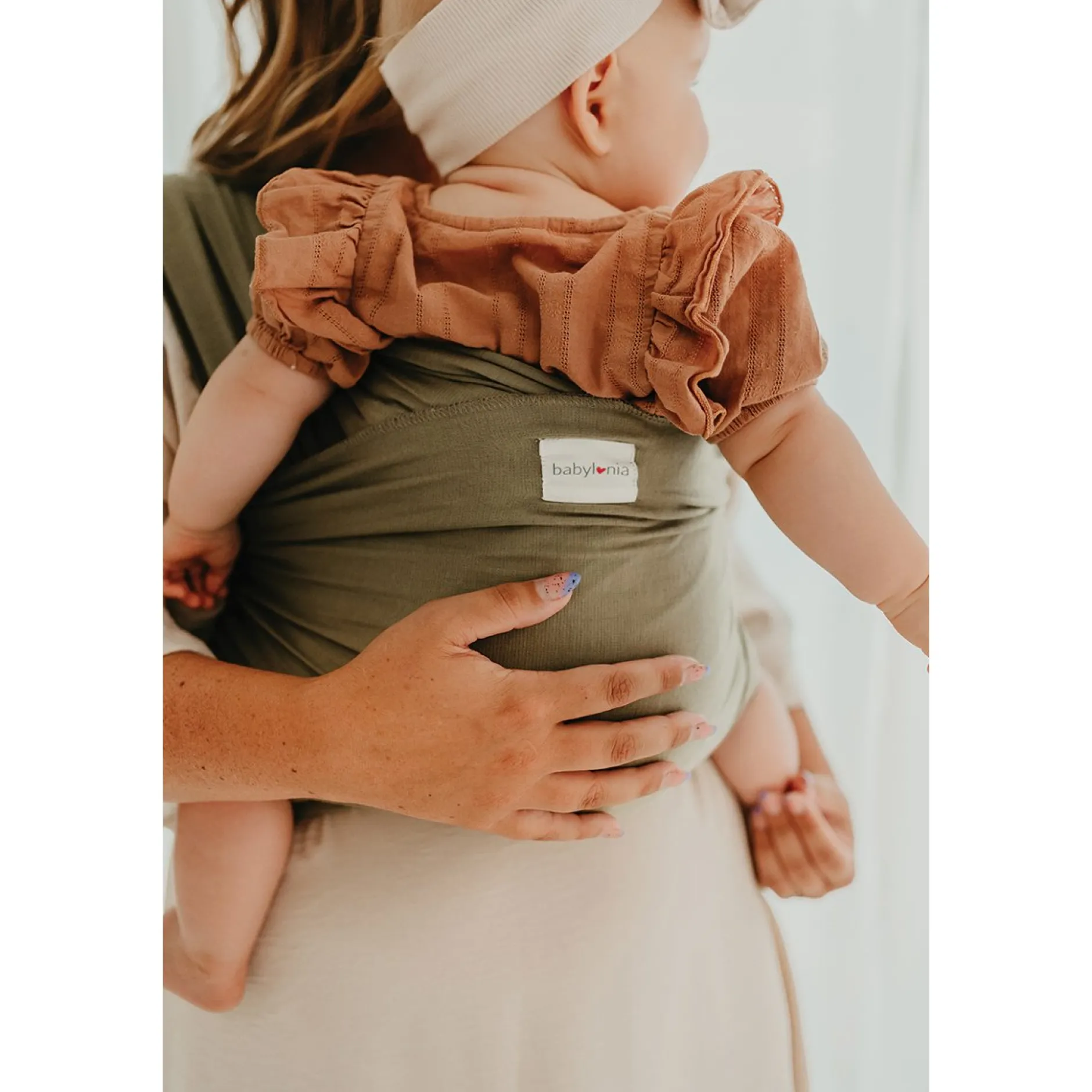 Écharpes De Portage|Tout Pour Vos Balades*Babylonia Écharpe de portage extensible Tricot-Slen bambou bio de Khaki