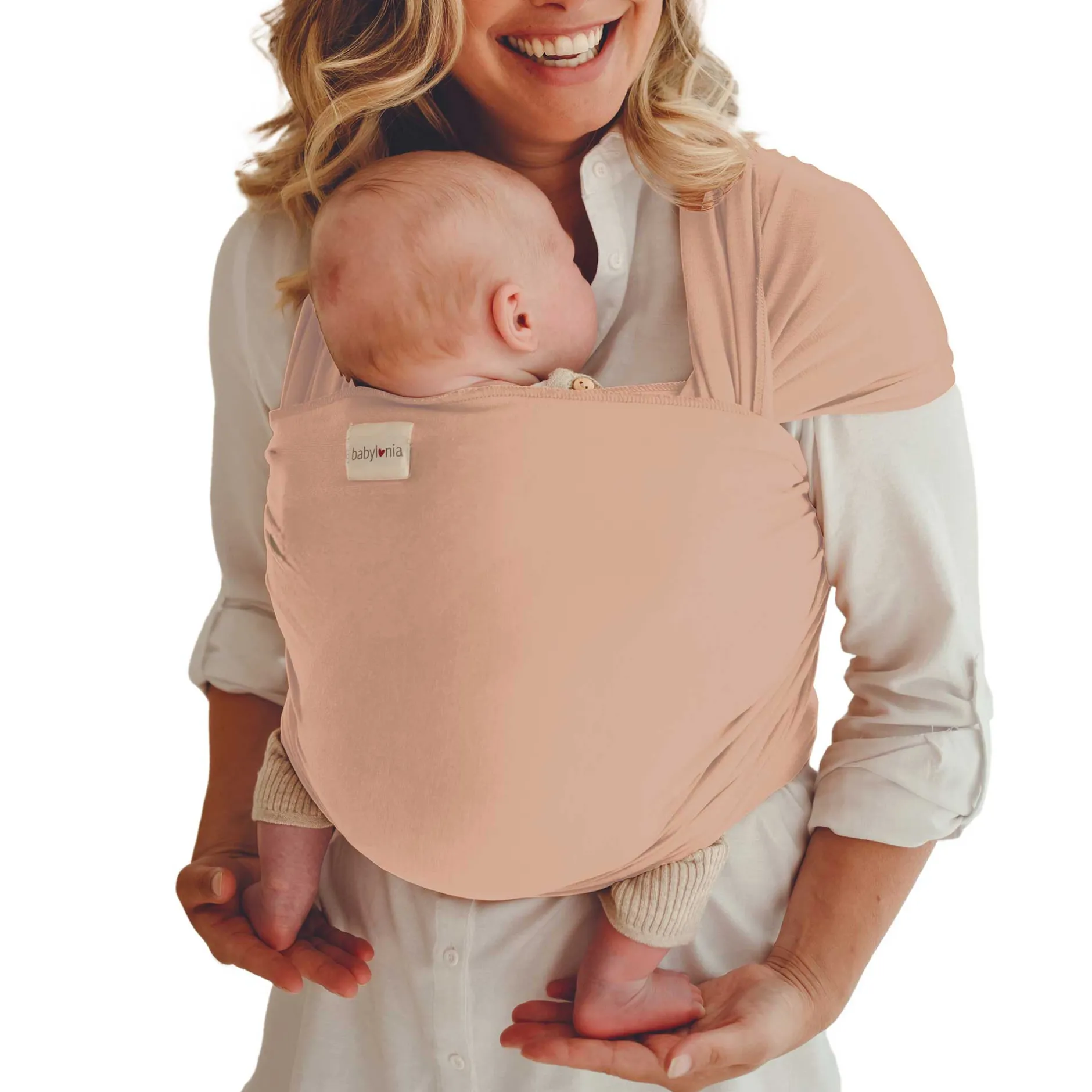 Tout Pour Vos Balades|Écharpes De Portage*Babylonia Écharpe de portage extensible Tricot-Slen bambou bio de Pêche