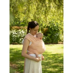 Tout Pour Vos Balades|Écharpes De Portage*Babylonia Écharpe de portage extensible Tricot-Slen bambou bio de Pêche