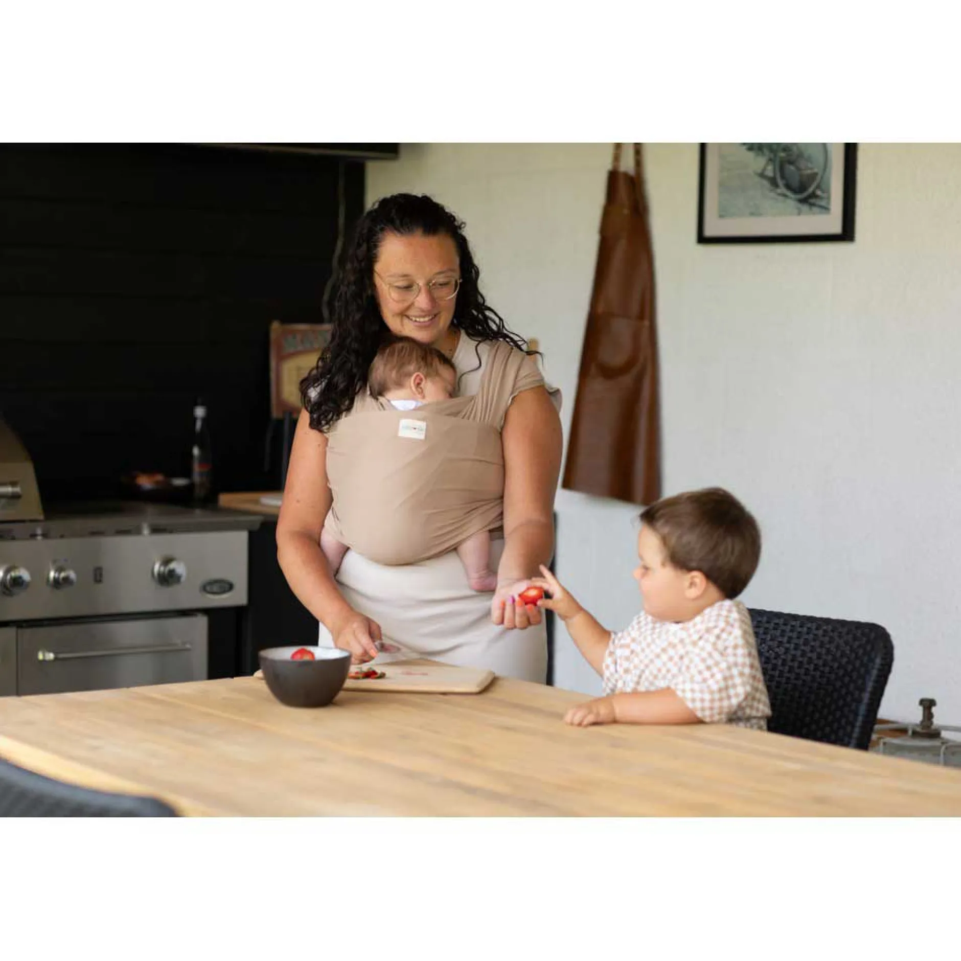 Anneaux De Dentition*Bo Jungle Écharpe de portage Tricot-Slen Cool de Nougatine