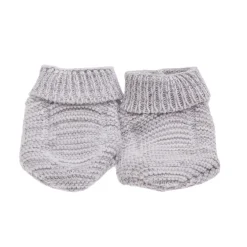 Collection Tricot|Bonnets, Moufles, Chaussons*P'tit bisou Chaussons bio collection Tricot de Gris