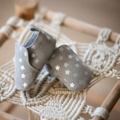 Chaussettes, Chaussons*P'tit bisou Chaussons cuir boy 17/18 de Gris