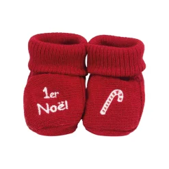 Bonnets, Moufles, Chaussons|Vêtements Naissance*Trois Kilos Sept Chaussons de naissance de Noël