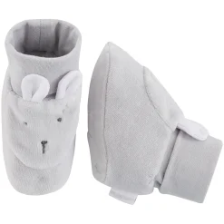Bonnets, Moufles, Chaussons|Vêtements Naissance*P'tit bisou Chaussons Lapin Câlin 0 mois de Gris