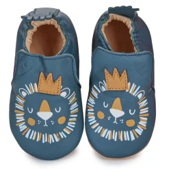 Chaussettes, Chaussons|Chaussettes, Collants, Chaussons*Easy Peasy Chaussons My Blublu lion de Denim