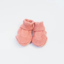 Bonnets, Moufles, Chaussons|Vêtements Naissance*La Manufacture de Layette Chaussons Tricot Petits Chats 1 mois de Rose