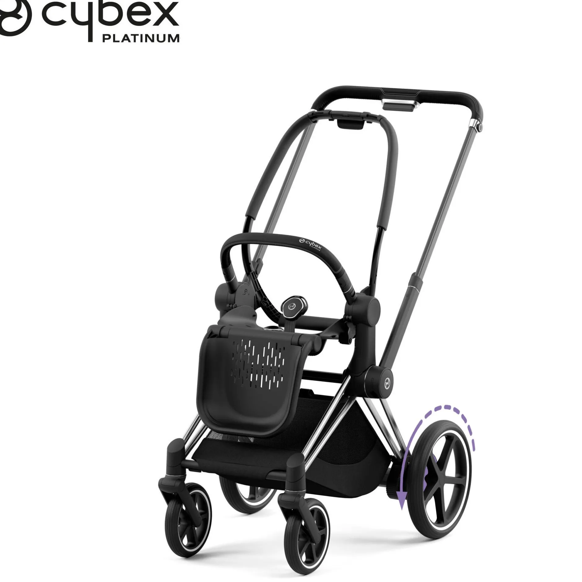 Packs Poussettes|Tout Pour Vos Balades*CYBEX Châssis e-Priam 2 de Chrome Black