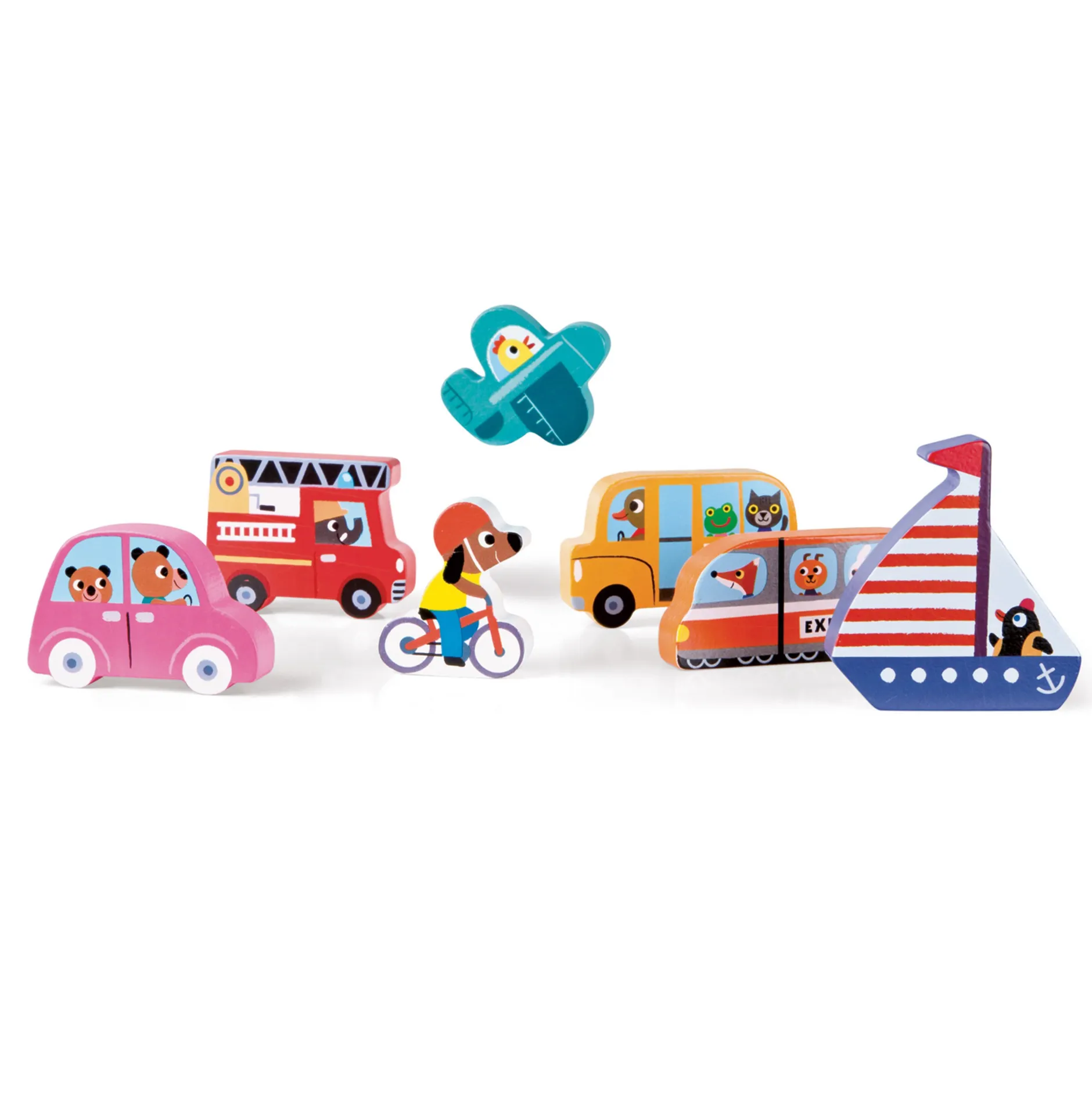 Puzzle|Jouets En Bois*Janod Chunky Puzzle bois 7 pièces de Marin