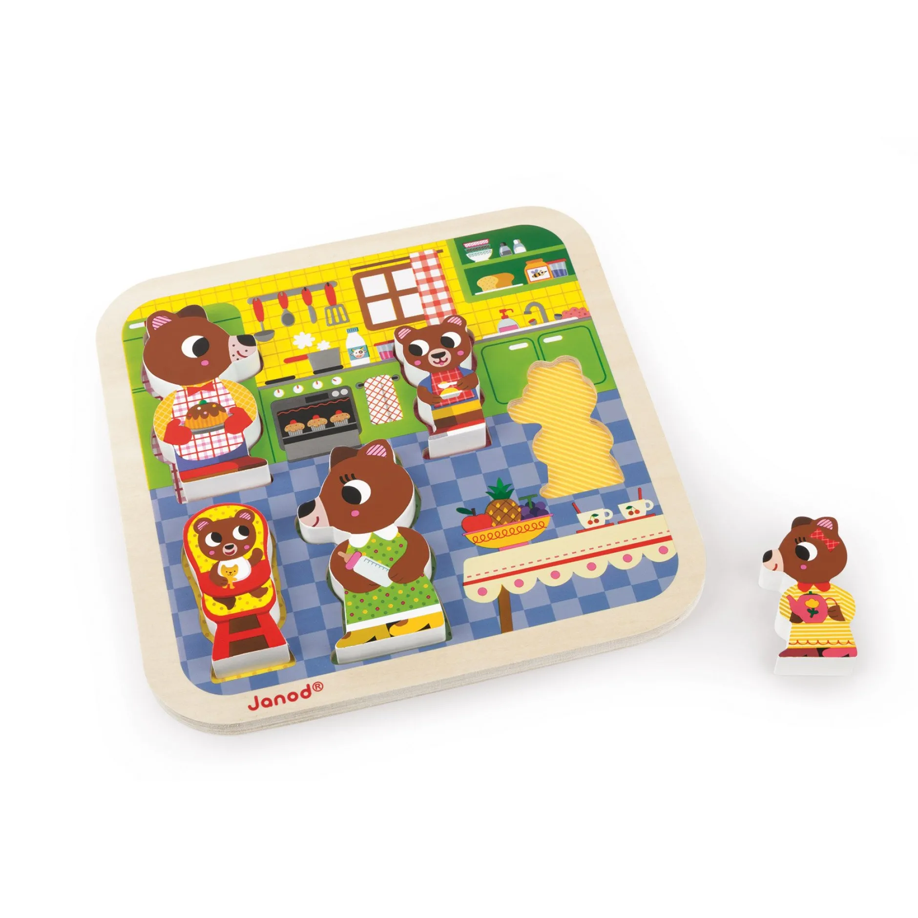 Puzzle|Jouets En Bois*Janod Chunky Puzzle bois 7 pièces de Marin