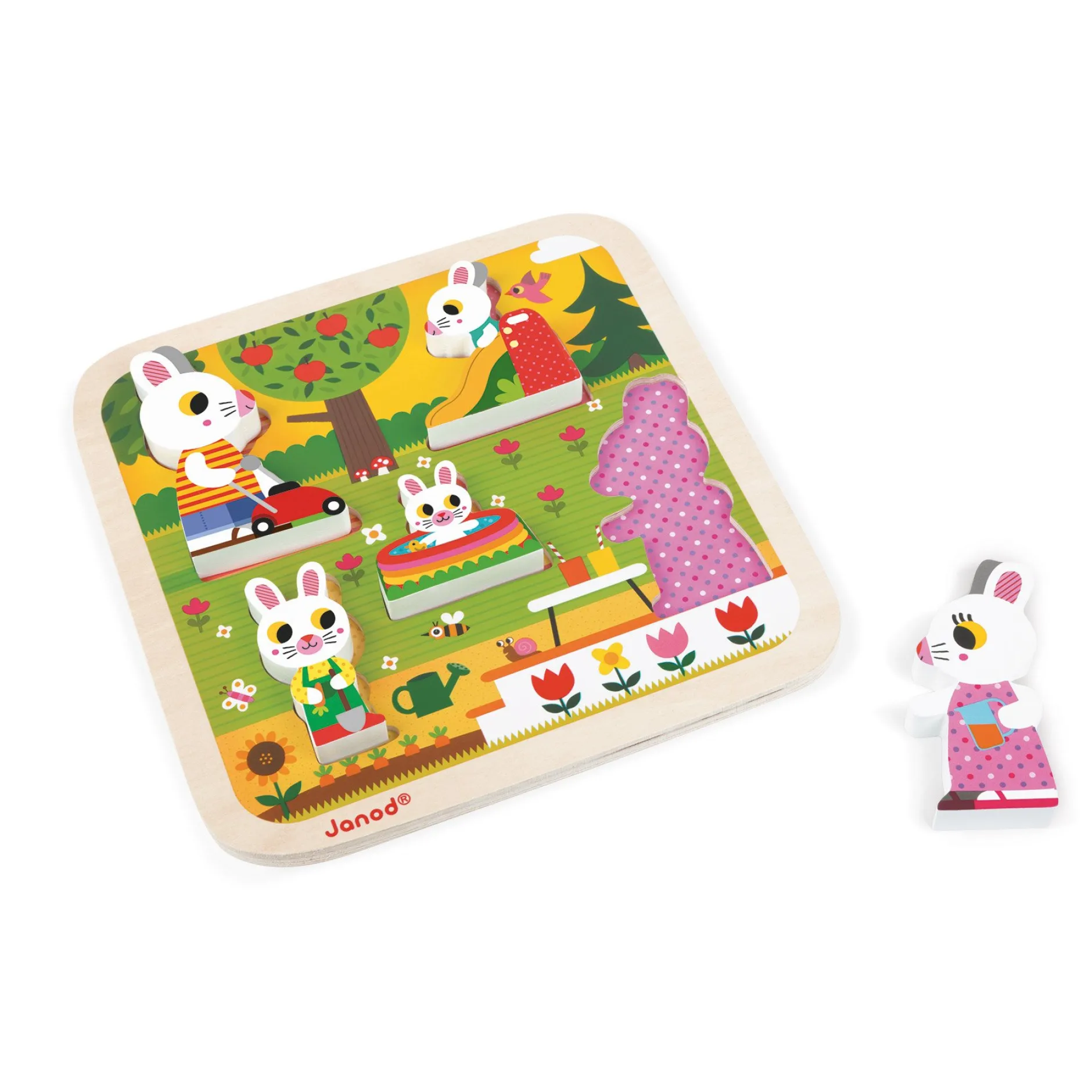 Puzzle|Jouets En Bois*Janod Chunky Puzzle bois 7 pièces de Marin