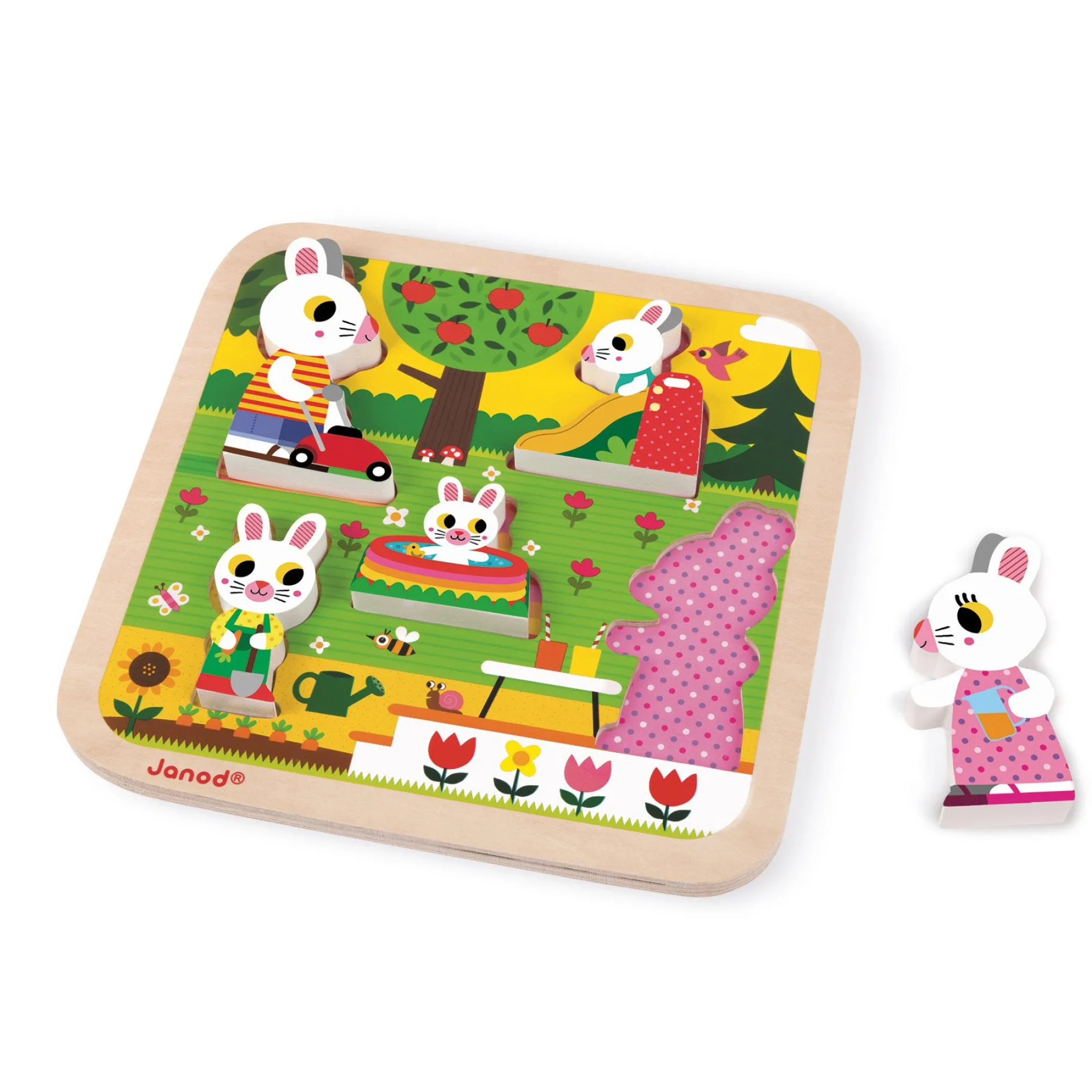 Puzzle|Jouets En Bois*Janod Chunky Puzzle bois 7 pièces de Marin