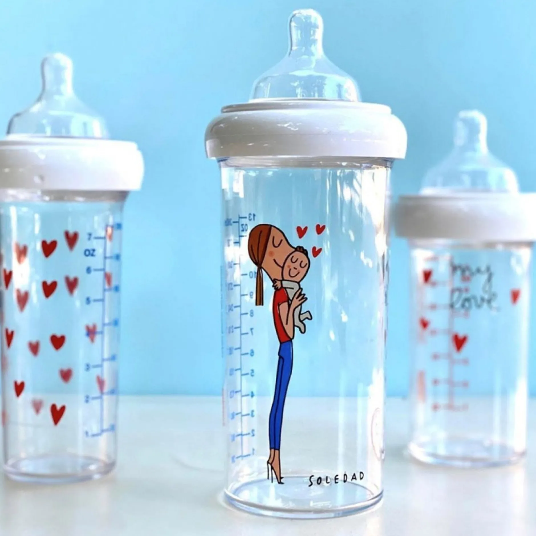 Coffrets Nouveau-Né*Le Biberon Français Coffret 2 biberons 210 ml & 1 biberon 360 ml de Love by Soledad