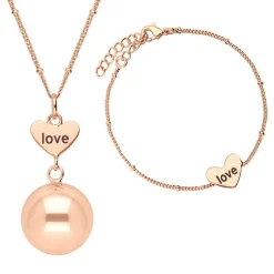 Soins & Beauté|Vêtements*Babylonia Coffret Bola sur chaine + Bracelet de Or Rose